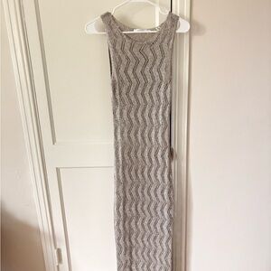 Salty Brand Silver Sleeveless Knit Dress